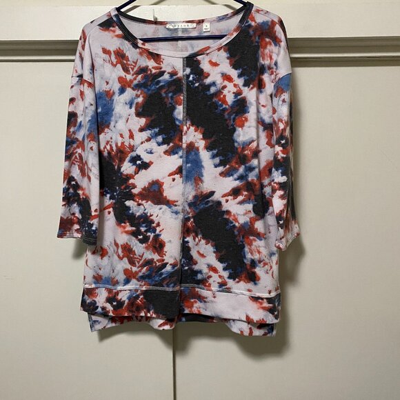 Cyrus 3/4 length sleeve tie dye tunic, size S - Picture 1 of 13